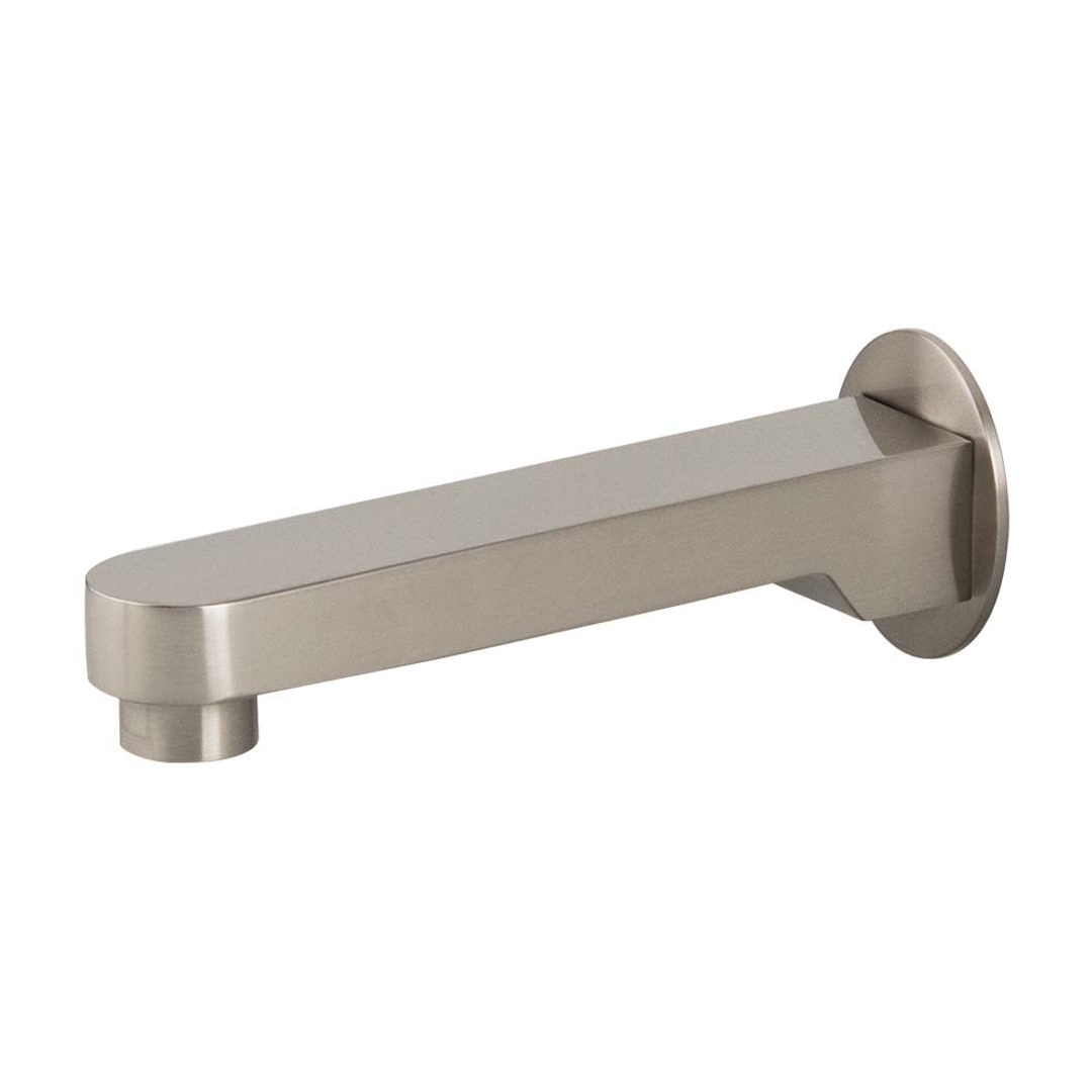 Brasshards Mixx Saffron Wall Basin Spout 200Mm Brushed Nickel Lead Free