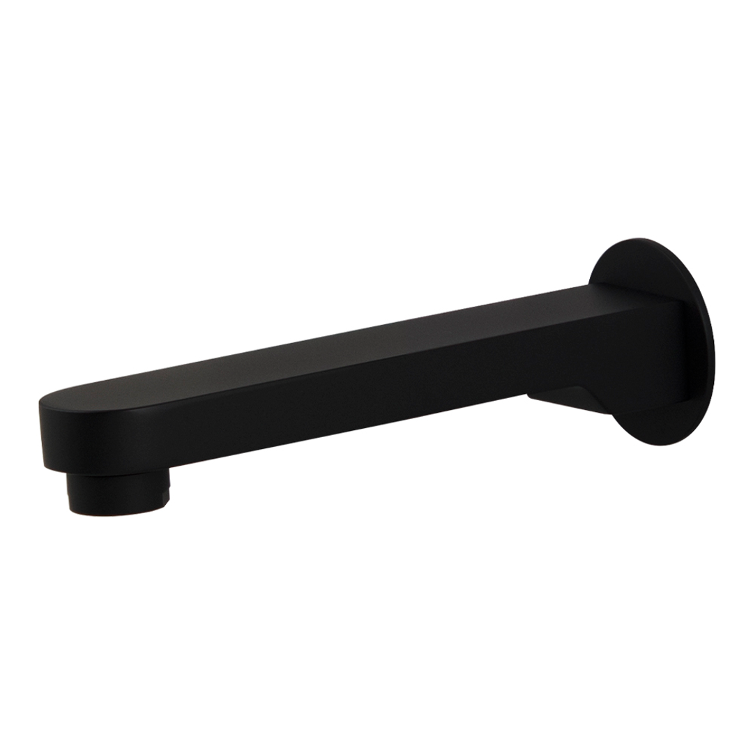Brasshards Mixx Saffron Wall Basin Spout 200Mm Matt Black Lead Free