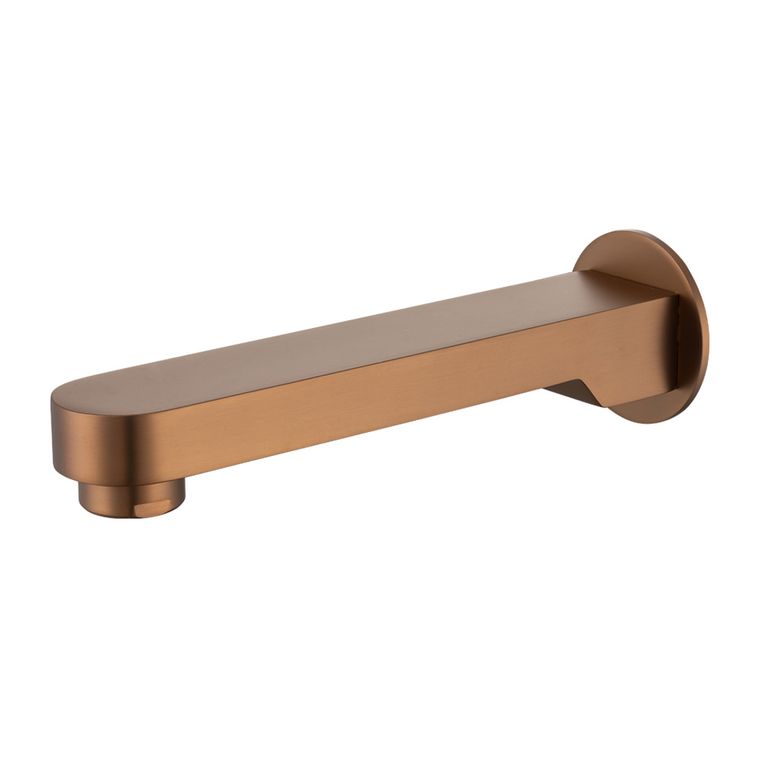Brasshards Mixx Saffron Wall Basin Spout 200Mm Brushed Bronze Lead Free
