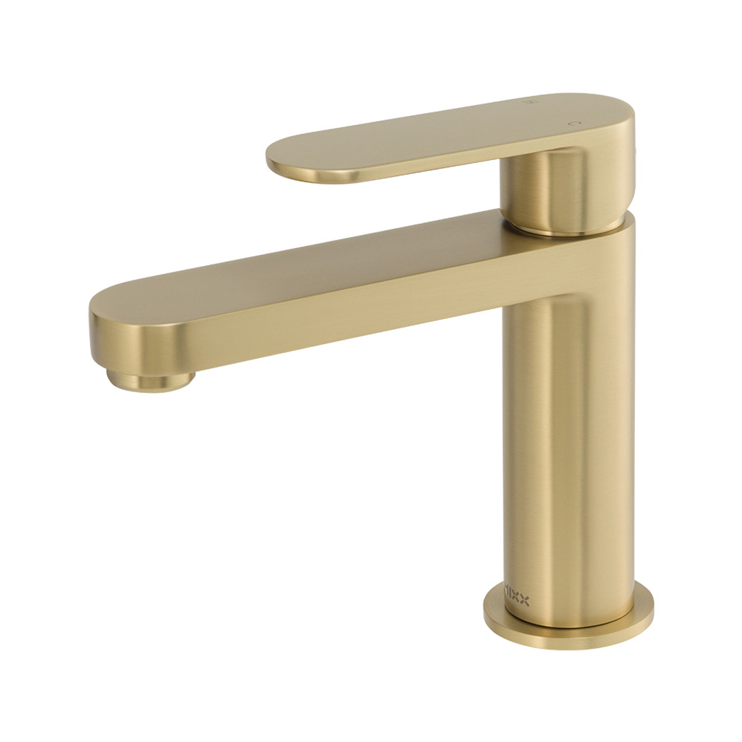 Brasshards Mixx Saffron Basin Mixer Brushed Gold Lead Free