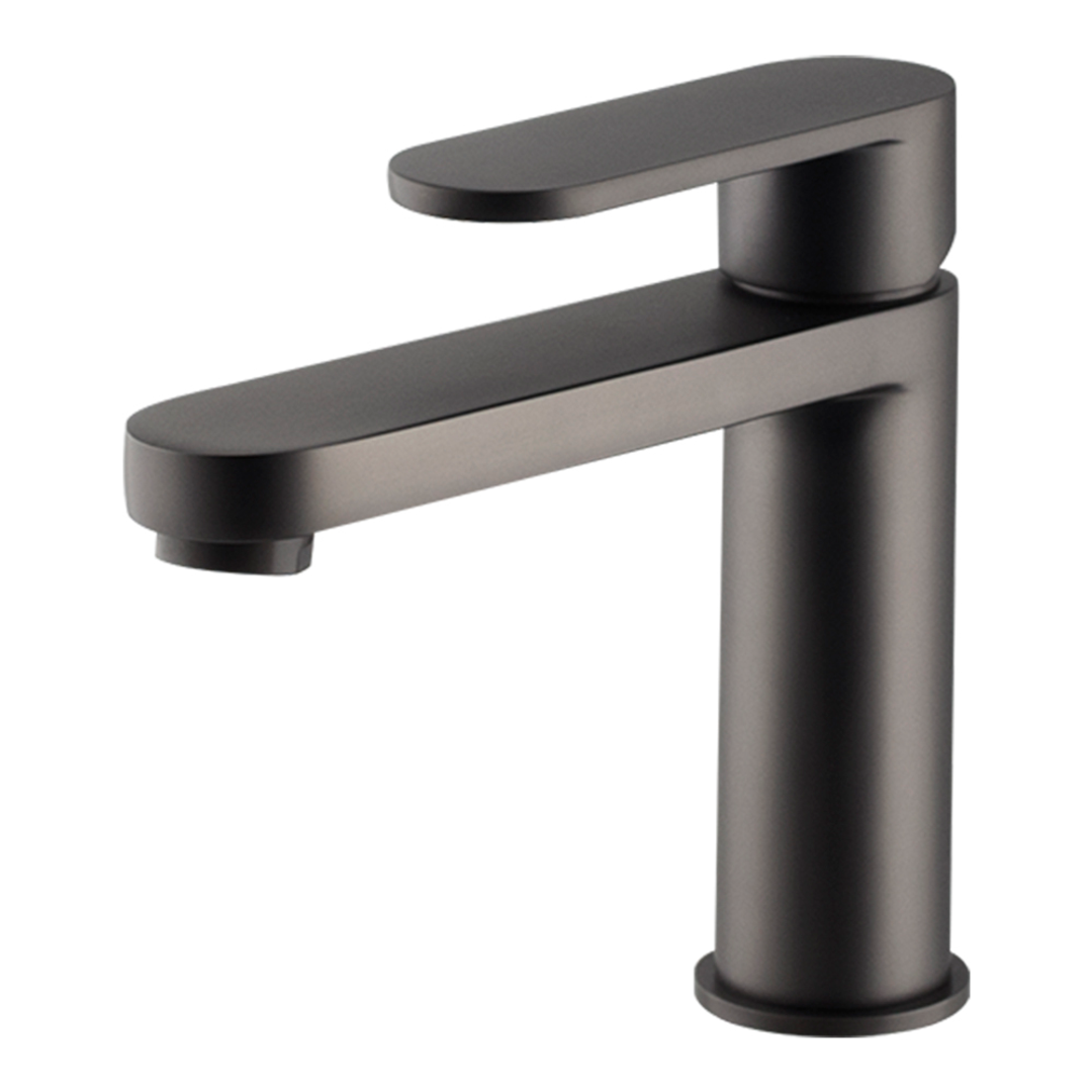 Brasshards Mixx Saffron Basin Mixer Gun Metal Lead Free