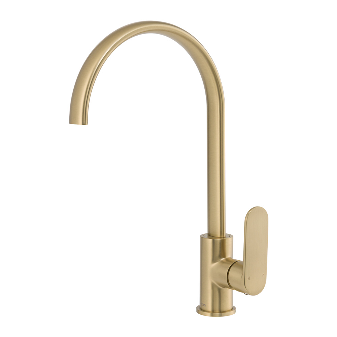 Brasshards Mixx Saffron Sink Mixer Brushed Gold Lead Free