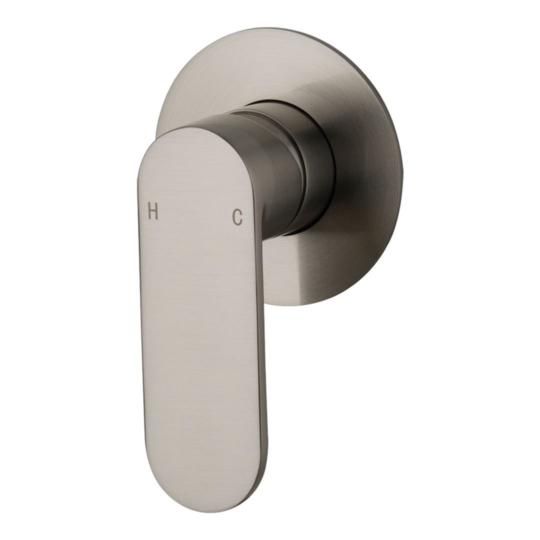 Brasshards Mixx Saffron Shower Mixer (80Mm Backplate) Brushed Nickel Lead Free
