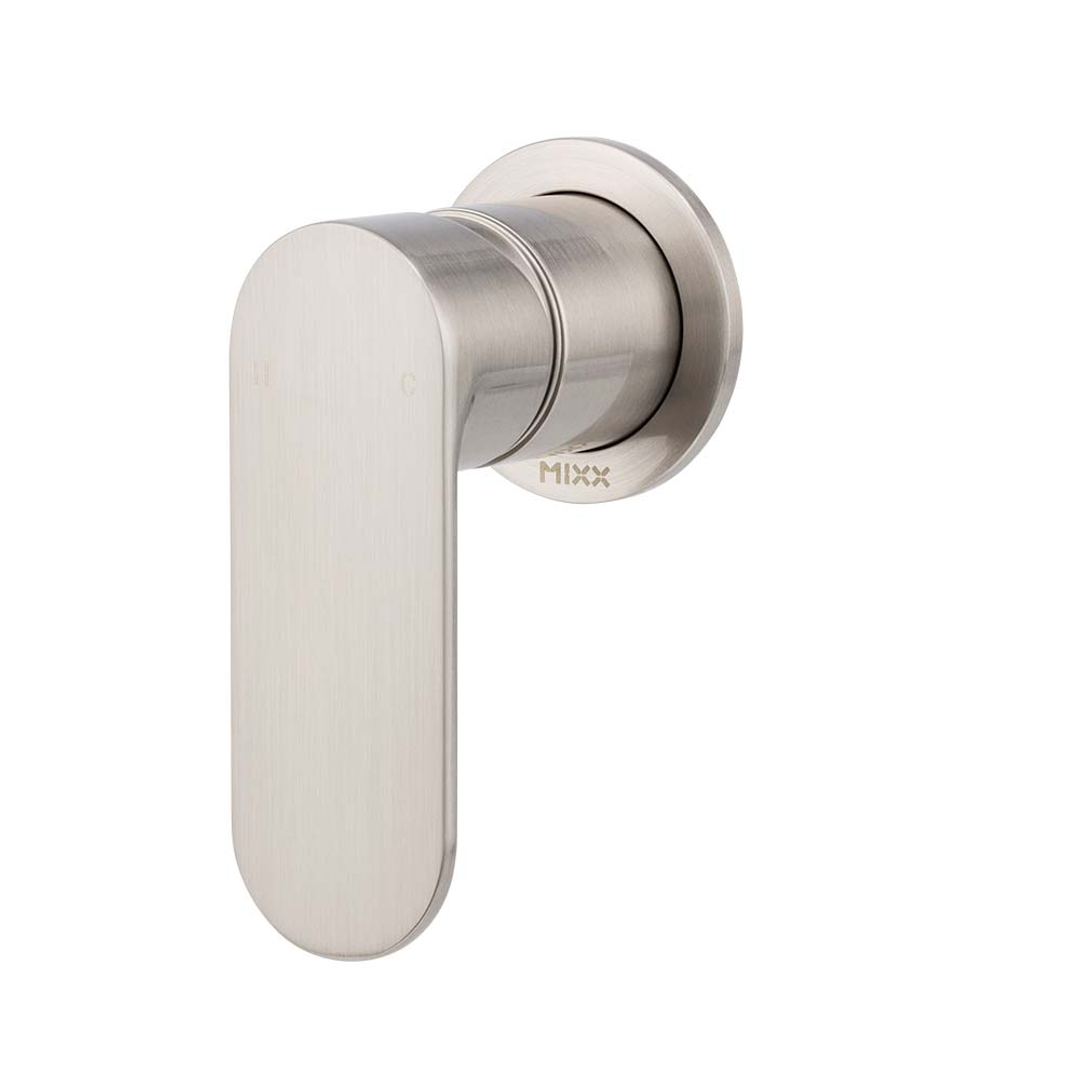Brasshards Mixx Saffron Shower Mixer Trim Kit (60Mm Backplate) Brushed Nickel