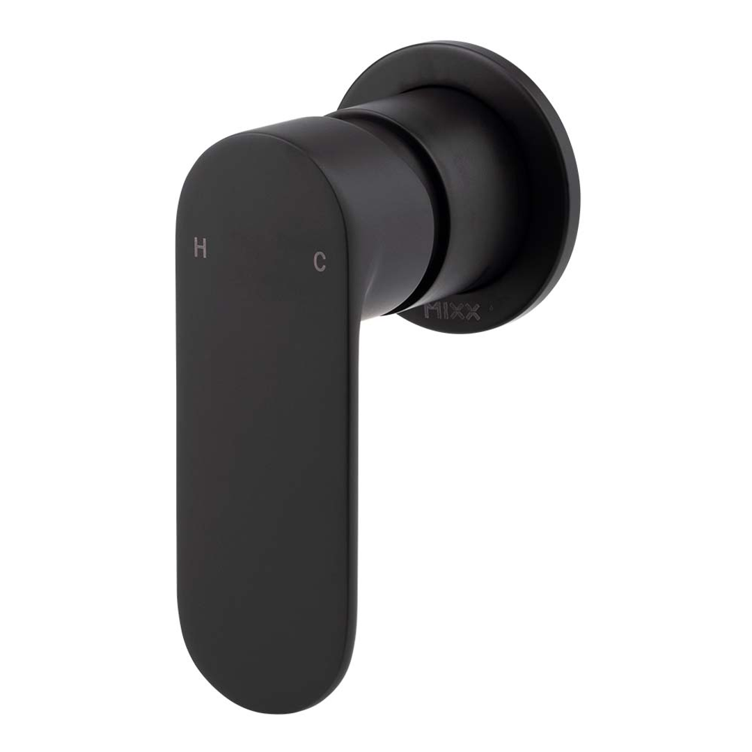 Brasshards Mixx Saffron Shower Mixer (60Mm Backplate) Matt Black Lead Free