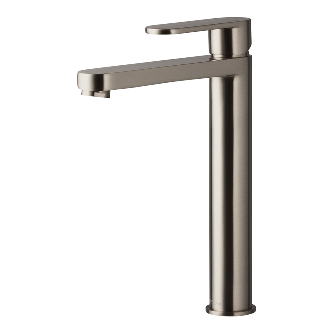 Brasshards Mixx Saffron Tower Vessel Mixer Brushed Nickel Lead Free