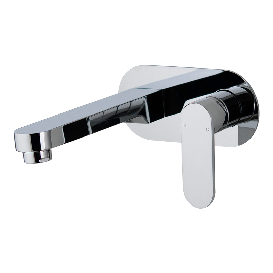 Brasshards Mixx Saffron Wall Plate Mixer Chrome Lead Free