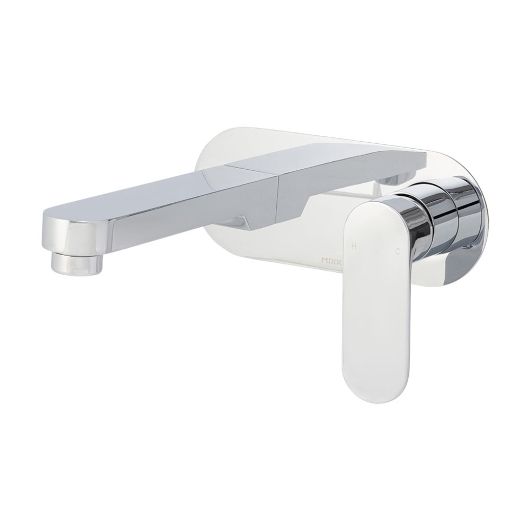 Brasshards Mixx Saffron Wall Plate Mixer Trim Kit Chrome Lead Free