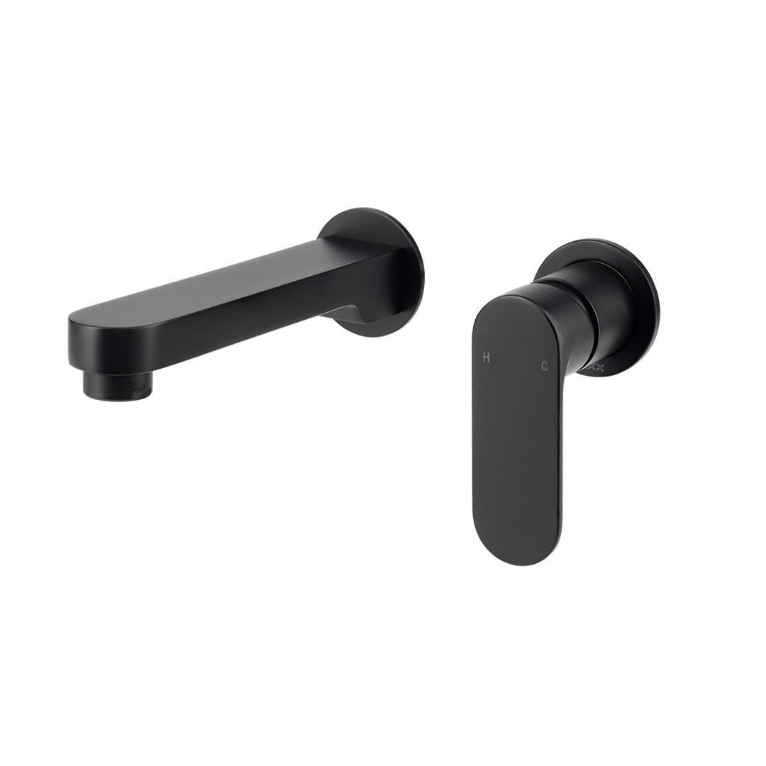 Brasshards Mixx Saffron Dual Wall Plate Mixer Matt Black Lead Free