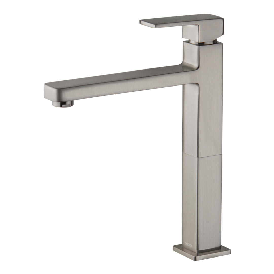 Brasshards Mixx Sage Tower Vessel Mixer Brushed Nickel Lead Free