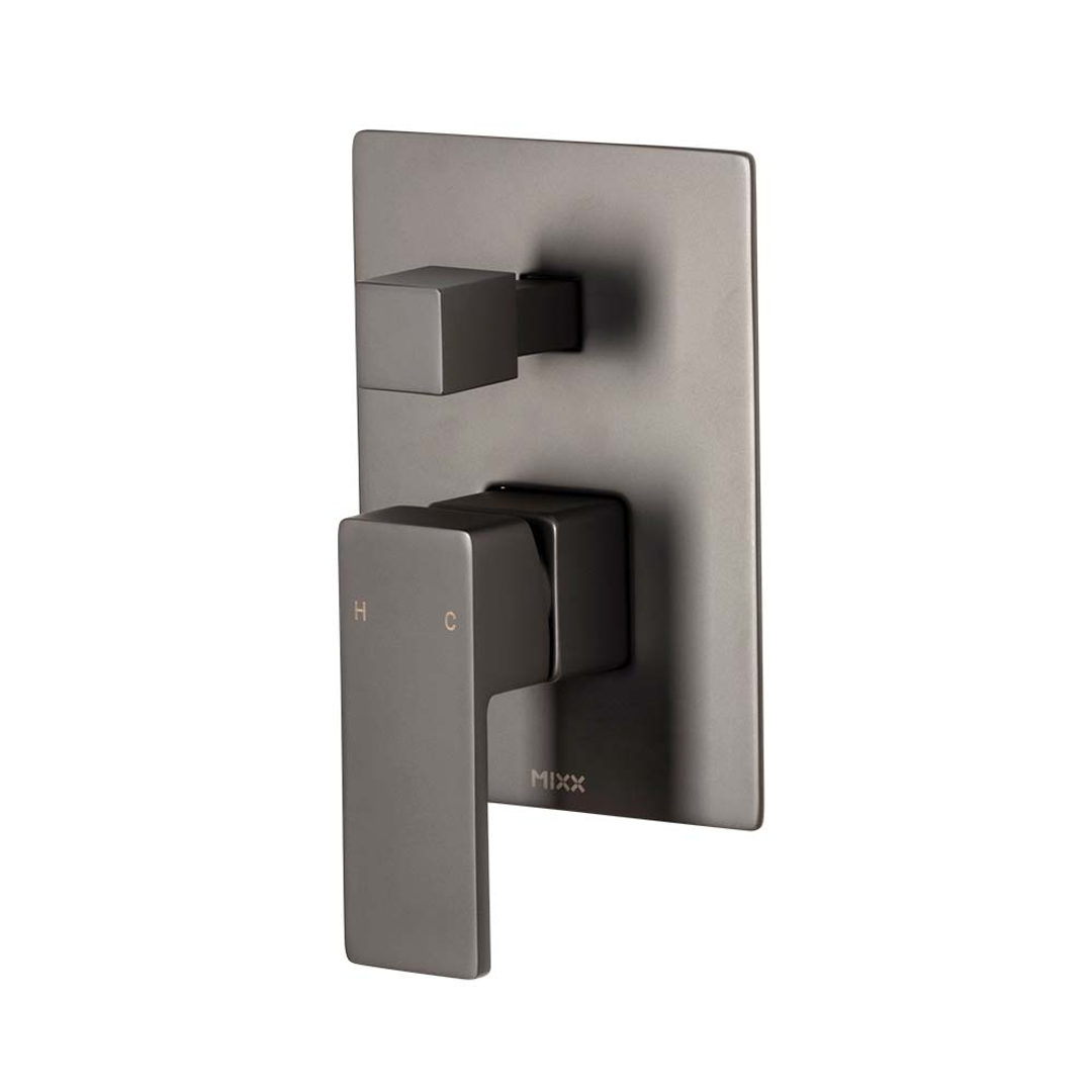 Brasshards Mixx Sage Shower Diverter Mixer Gun Metal Lead Free