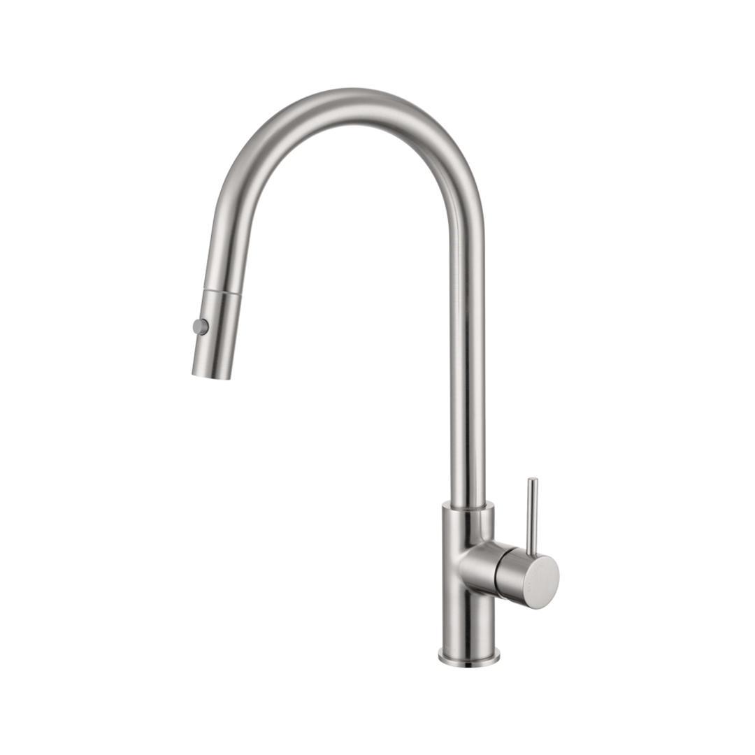 Brasshards Mixx Anise Plus Pull Out Sink Mixer Brushed Nickel Lead Free