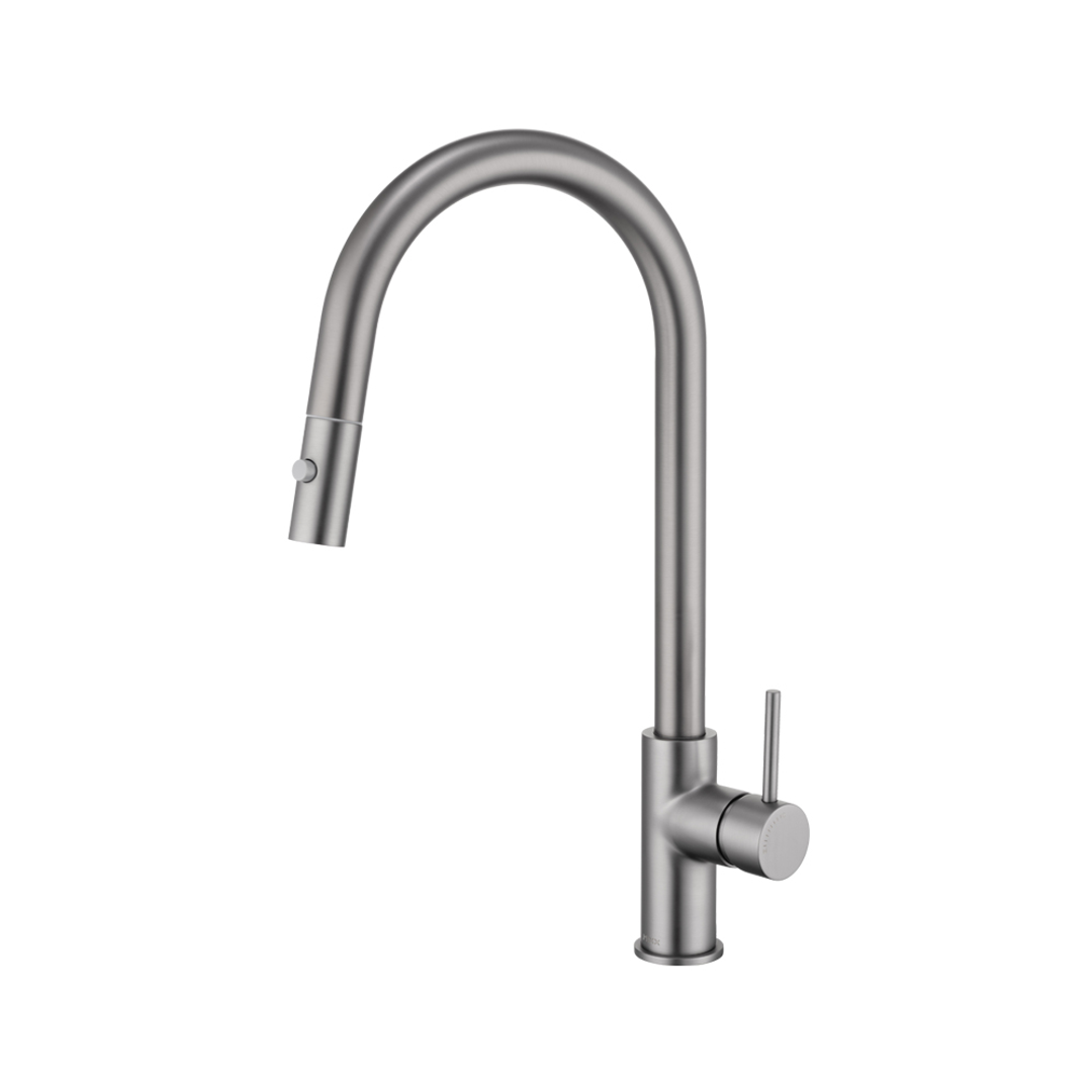 Brasshards Mixx Anise Plus Pull Out Sink Mixer Gun Metal Lead Free