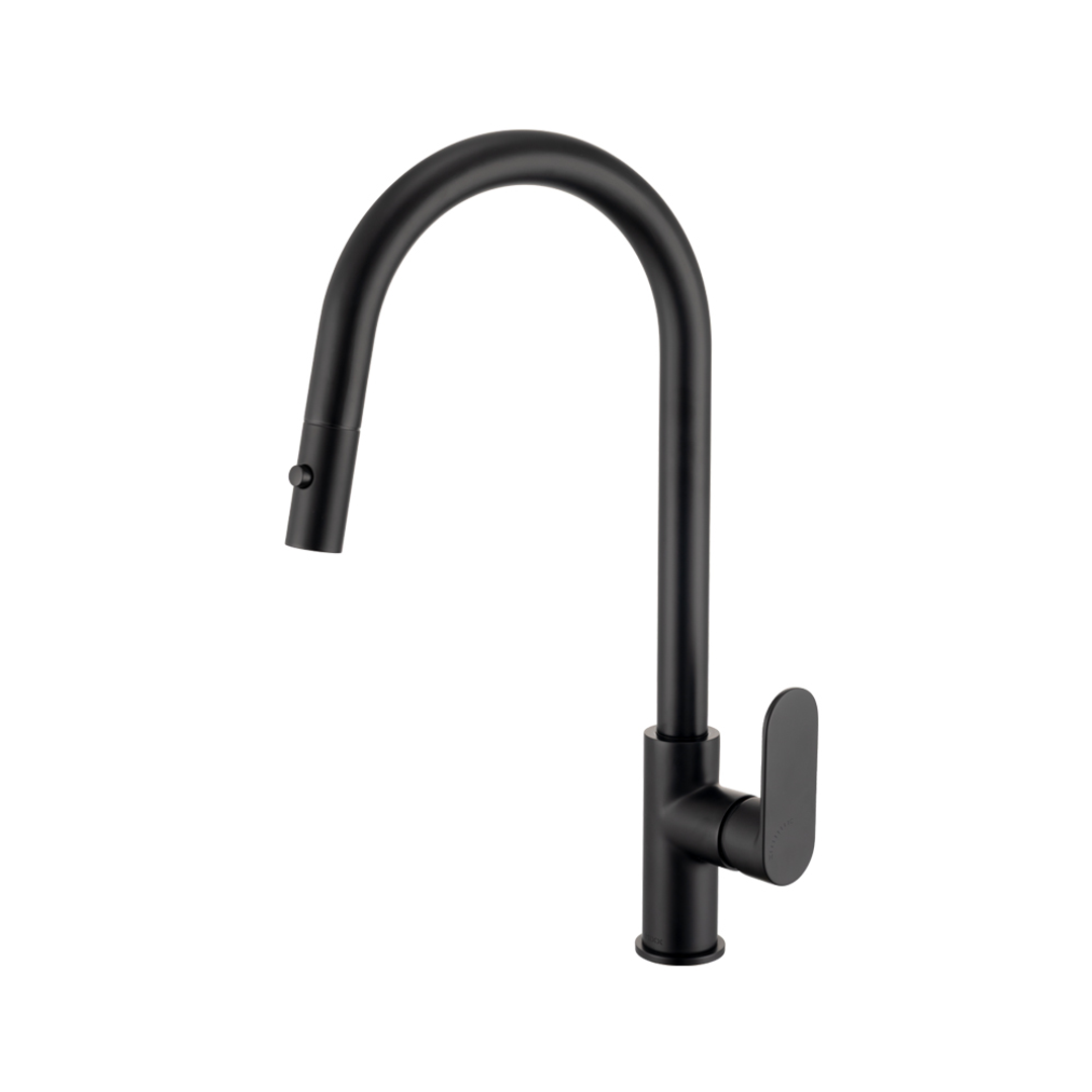 Brasshards Mixx Saffron Pull Out Sink Mixer Matt Black Lead Free