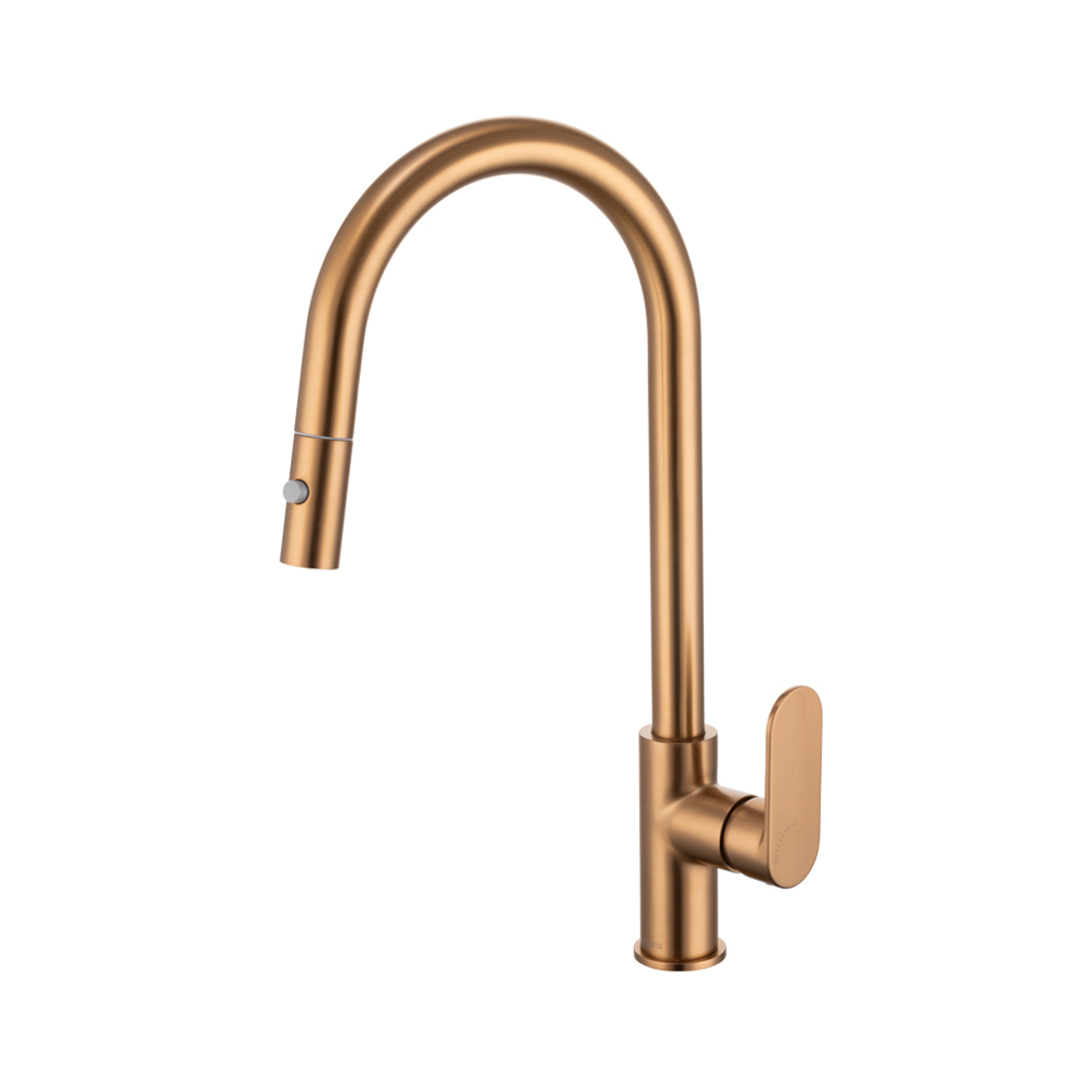 Brasshards Mixx Saffron Pull Out Sink Mixer Brushed Bronze Lead Free