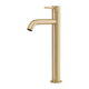 Brasshards Mixx Anise Eco Tower Vessel Mixer Curved Spout Brushed Gold Lead Free