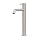 Brasshards Mixx Anise Eco Tower Vessel Mixer Curved Spout Brushed Nickel Lead Free