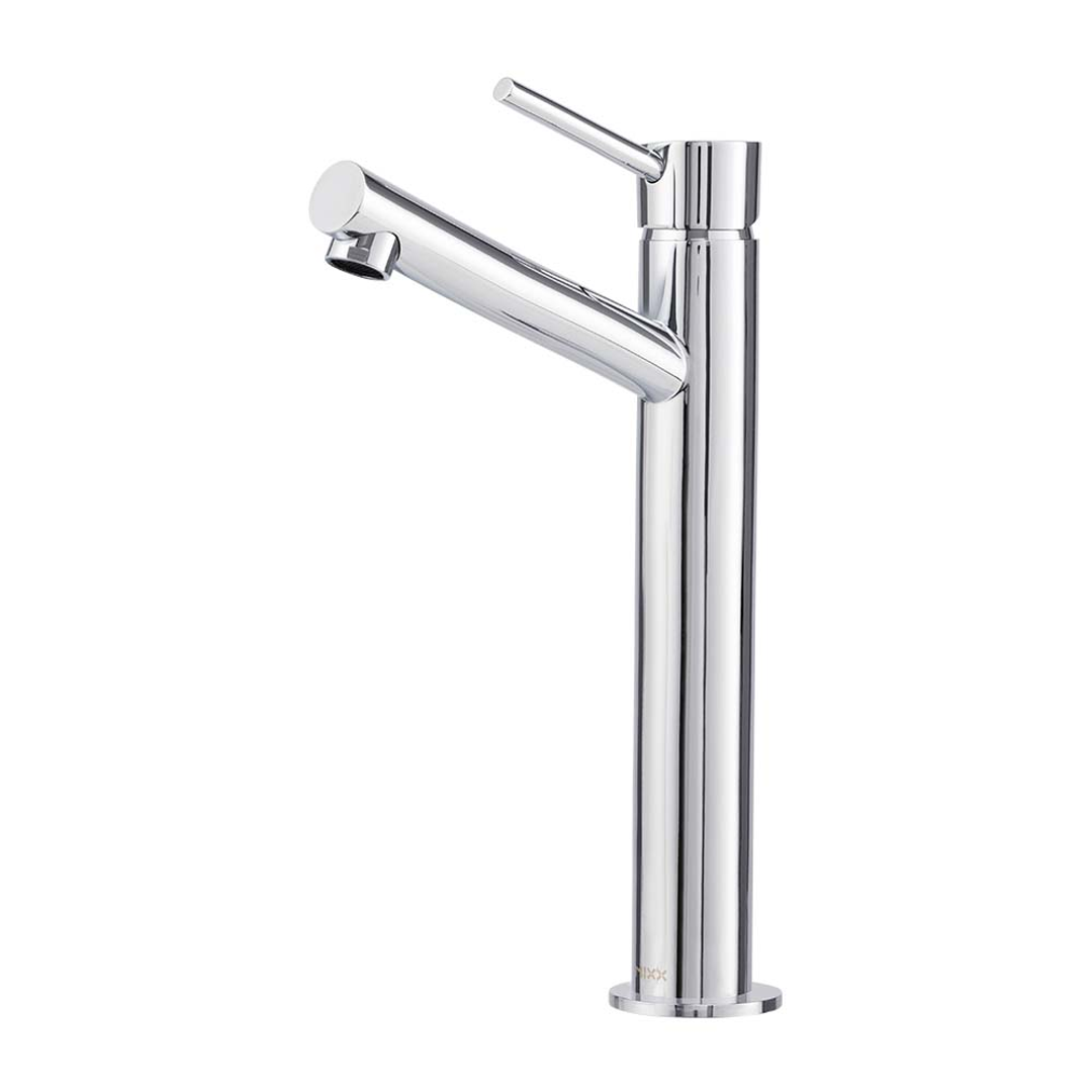 Brasshards Mixx Anise Eco Tower Vessel Mixer Upswept Spout Chrome Lead Free