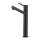 Brasshards Mixx Anise Eco Tower Vessel Mixer Upswept Spout Matt Black Lead Free