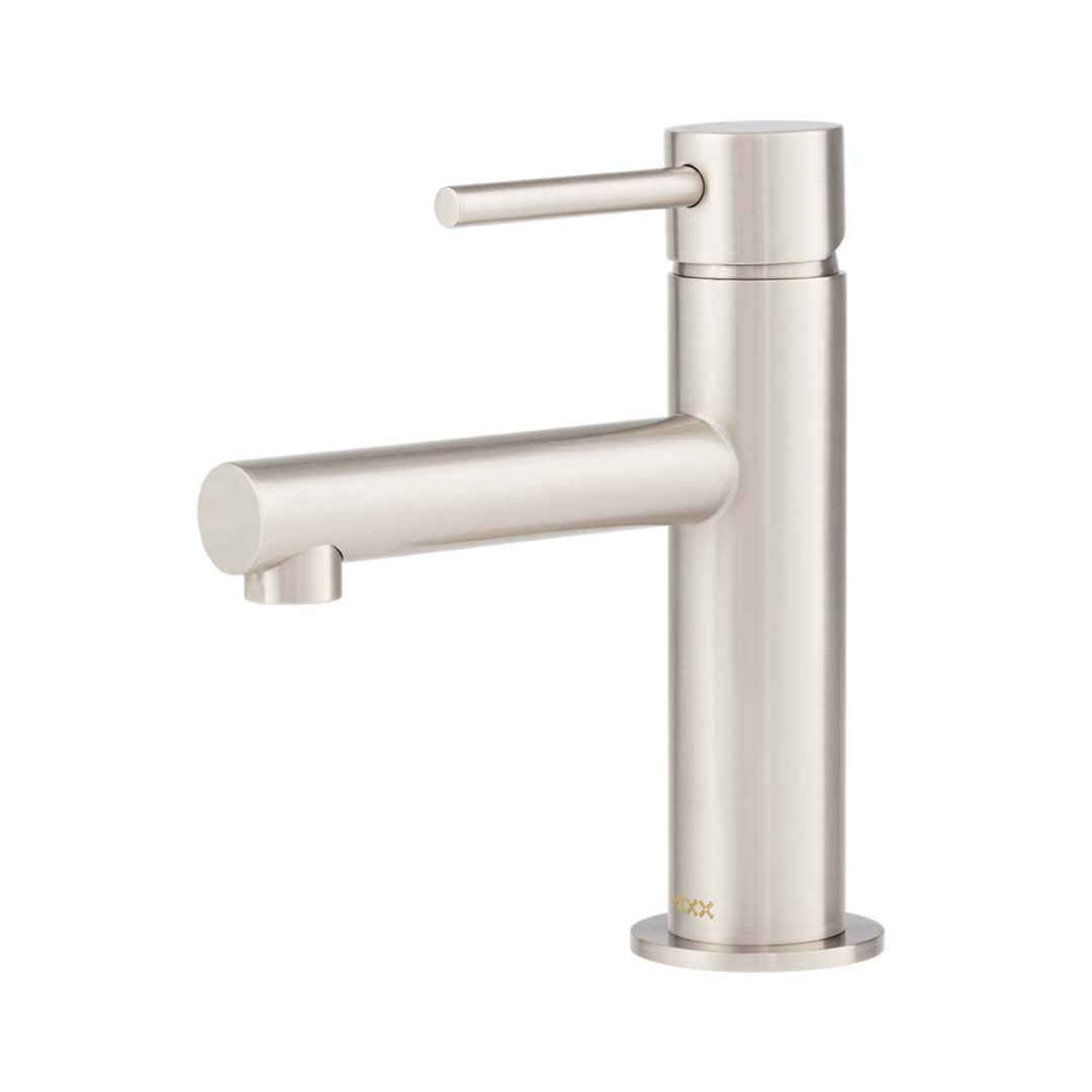 Brasshards Mixx Anise Eco Basin Mixer Straight Spout Brushed Nickel Lead Free