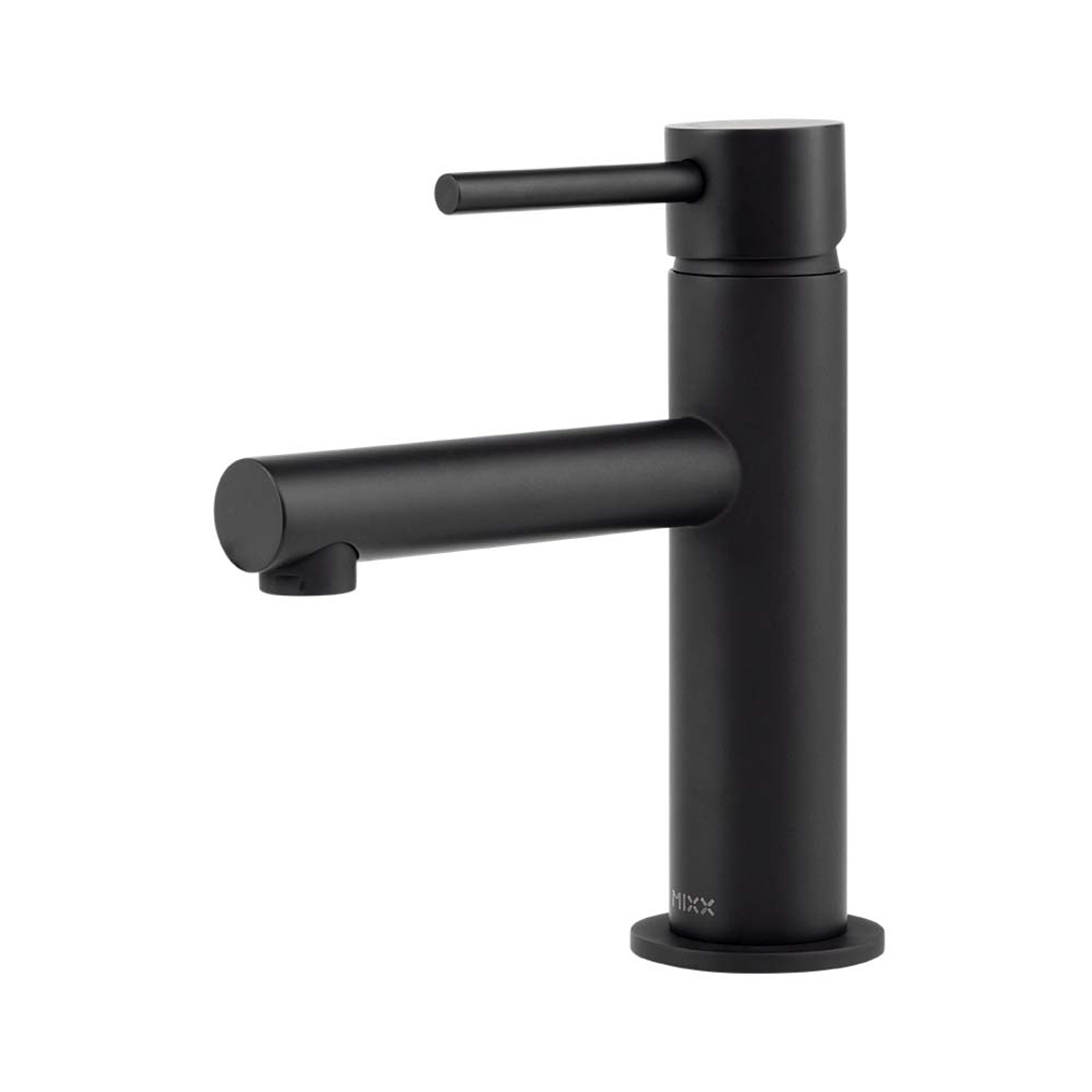 Brasshards Mixx Anise Eco Basin Mixer Straight Spout Matt Black Lead Free