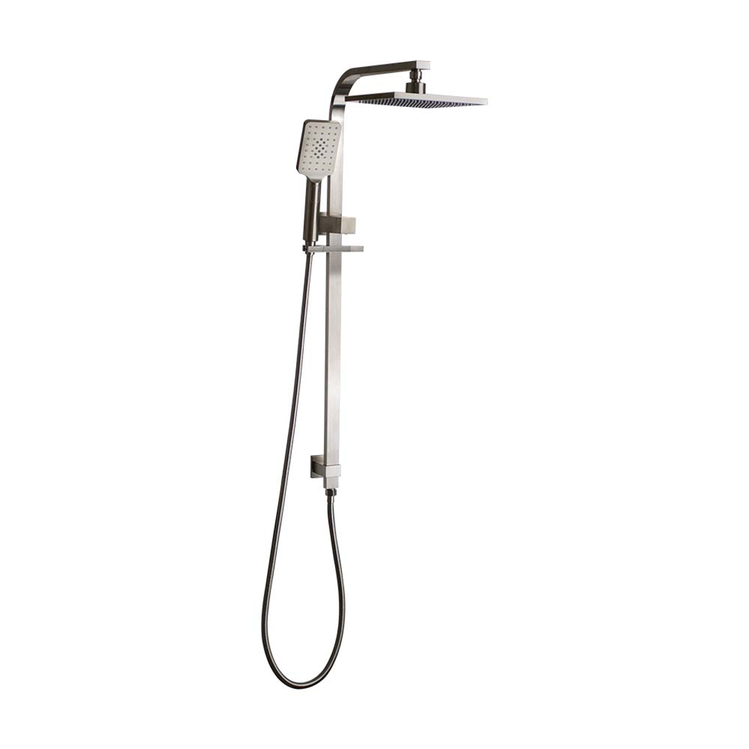Brasshards Mixx Chai Twin Shower Brushed Nickel