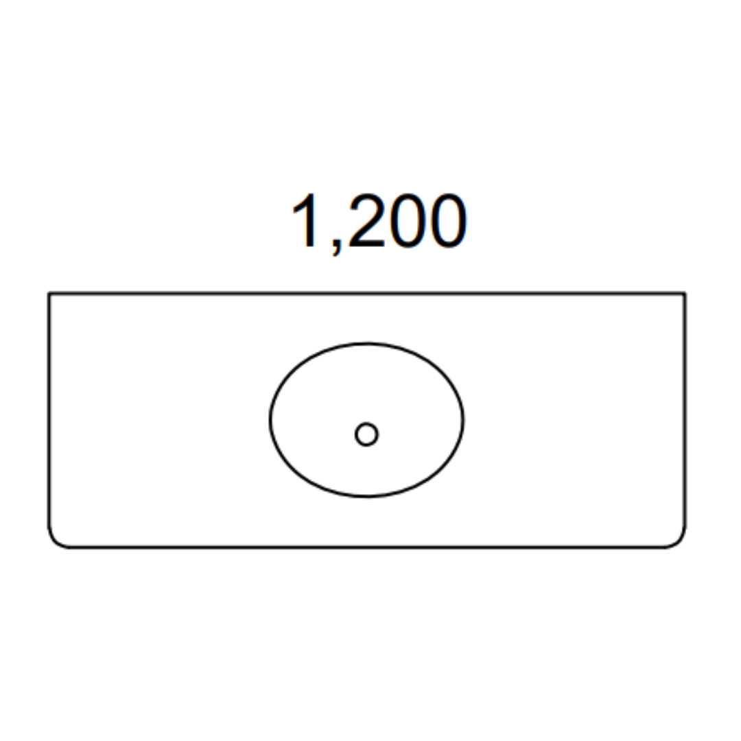 Timberline Saba Wall Hung Vanity 1200mm Centre Bowl