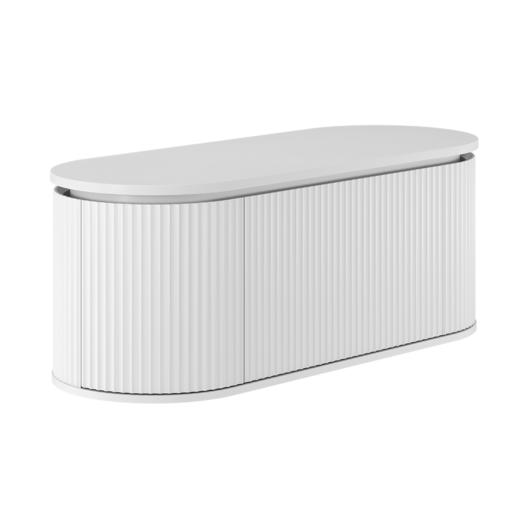 Fienza Empire Satin White 1200 Pill Wall Hung Cabinet 2 Door 1 Draw Inc Vanity Organiser