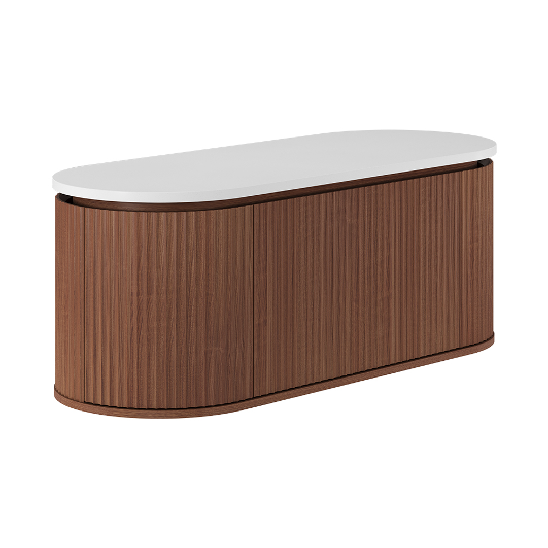Fienza Empire Walnut 1200 Pill Wall Hung Cabinet 2 Door 1 Drawer Inc Vanity Organiser