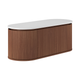 Fienza Empire Walnut 1200 Pill Wall Hung Cabinet 2 Door 1 Drawer Inc Vanity Organiser