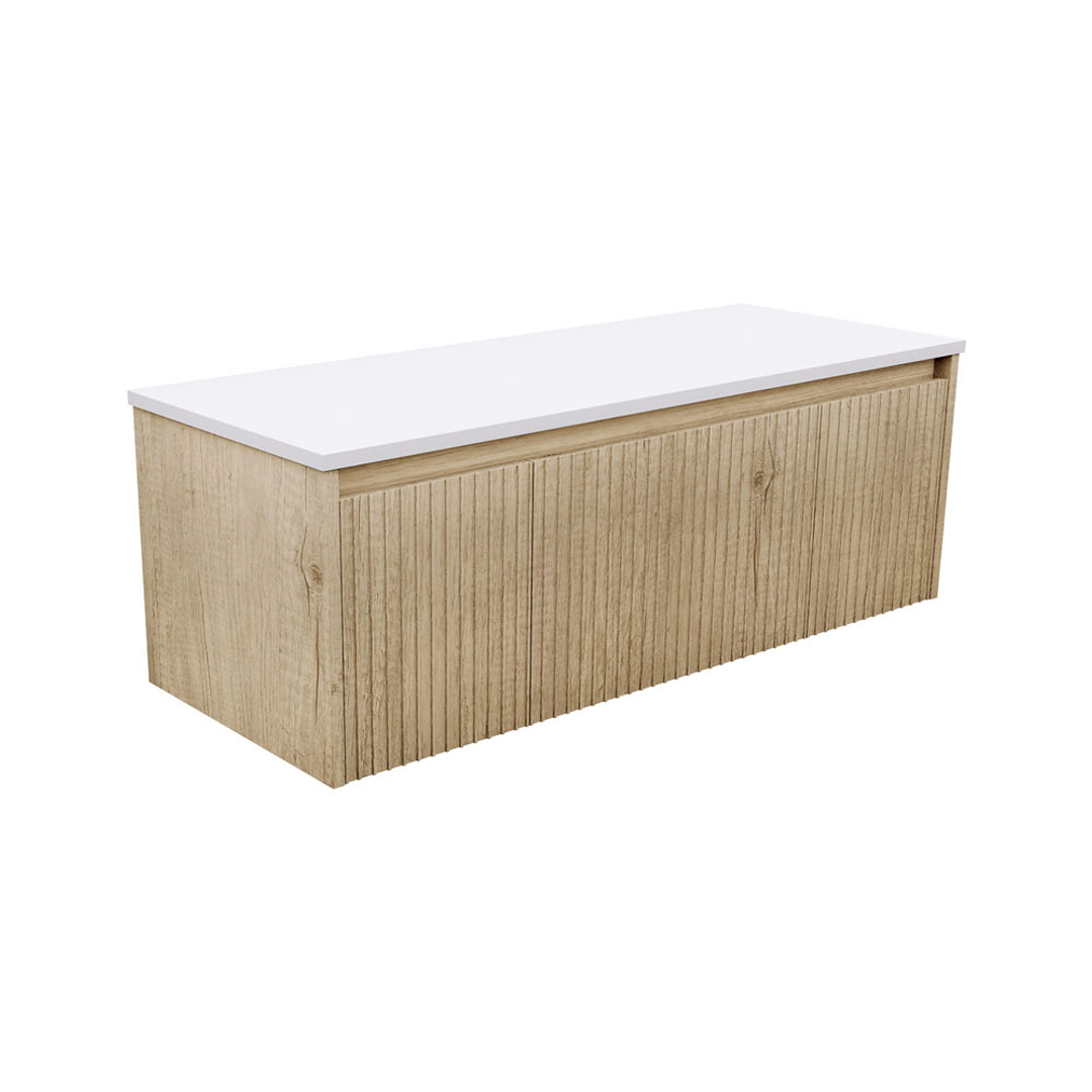 Fienza  Alina Fluted Scandi Oak 1200 Wall-Hung Cabinet