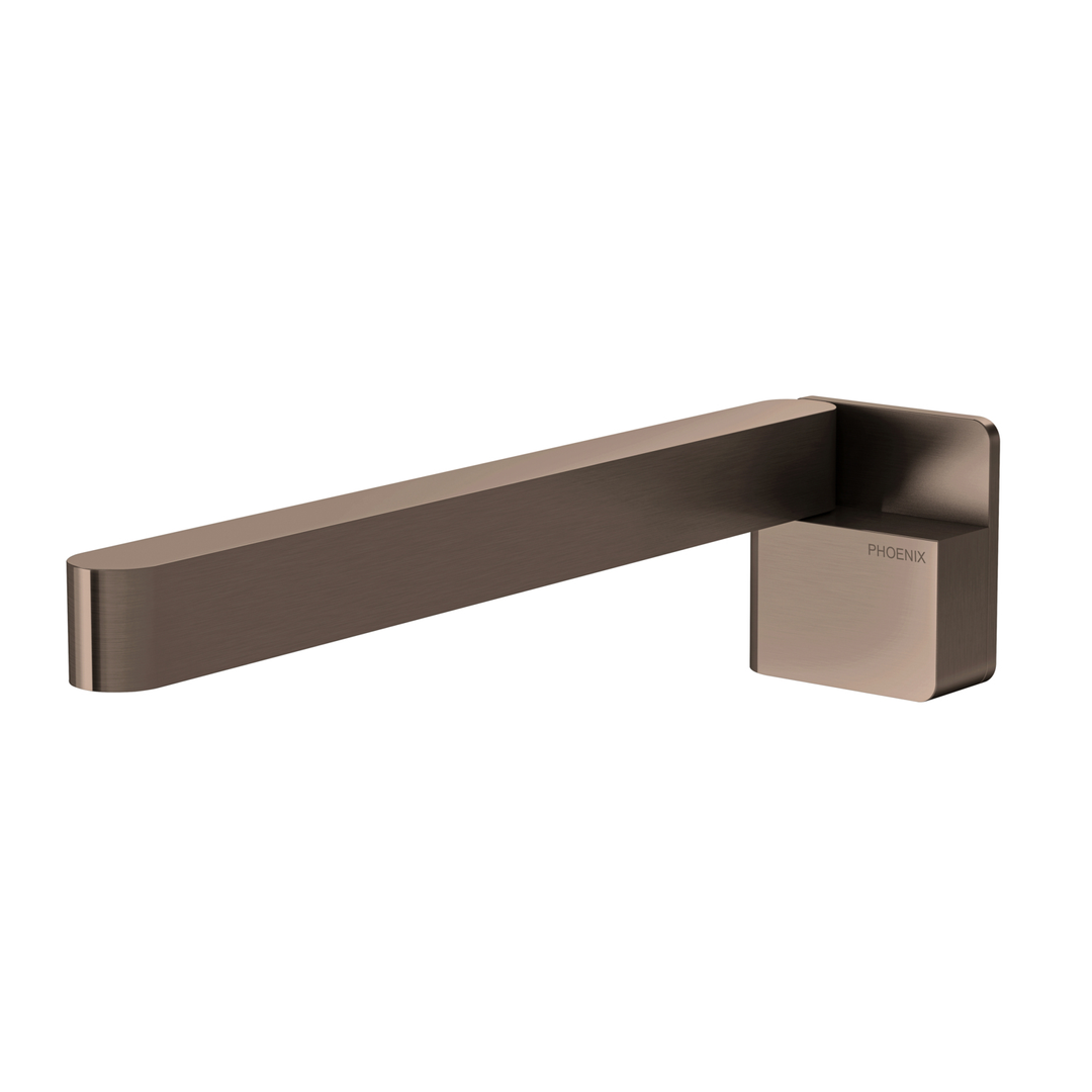 Phoenix Designer Swivel Bath Outlet 230Mm Square Brushed Bronze