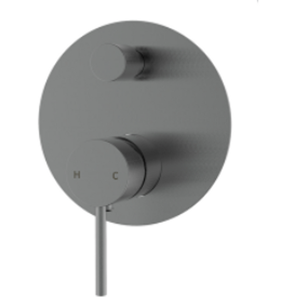 Bella Vista Ikon Hali Wall Mixer With Diverter Gun Metal
