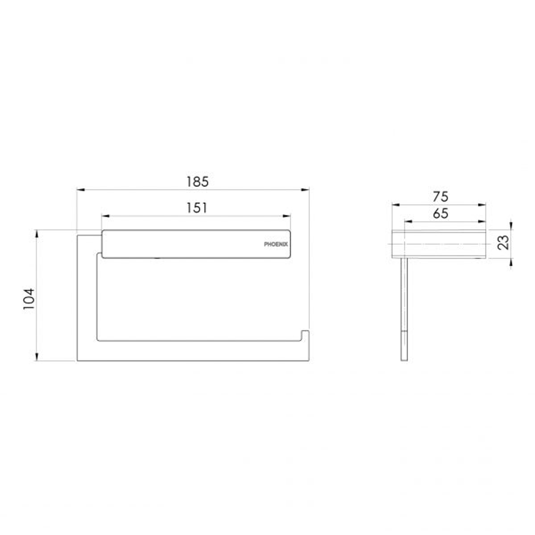 Phoenix Lexi Mkii Toilet Roll Holder Matte Black