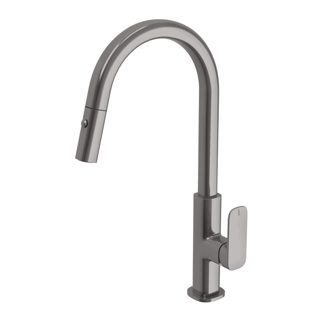 Phoenix Nuage Pull Out Sink Mixer 200mm Brushed Carbon