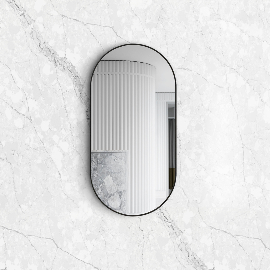 Otti Noosa 1200X600 Black Metal Frame Mirror