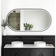 Otti Led Noosa 1500X750 Black Metal Frame Mirror