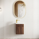 Otti Mini Ensuite Vanity 400Mm Sable Walnut Fluted Vanity (With Basin)