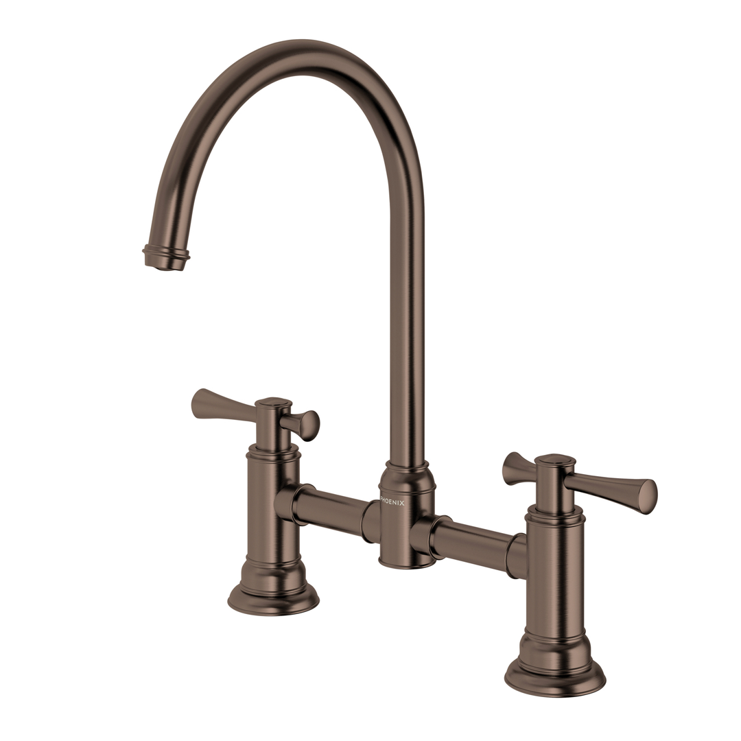 Phoenix Cromford Exposed Sink Set Brushed Bronze
