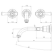 Phoenix Cromford Wall Basin / Bath Tap Set Brushed Bronze