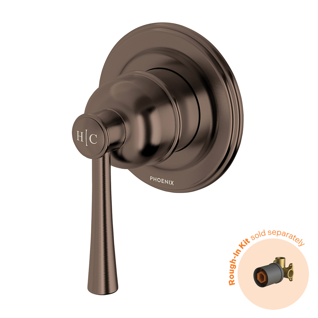 Phoenix Cromford Switchmix Shower / Wall Mixer Fit-Off Kit Brushed Bronze