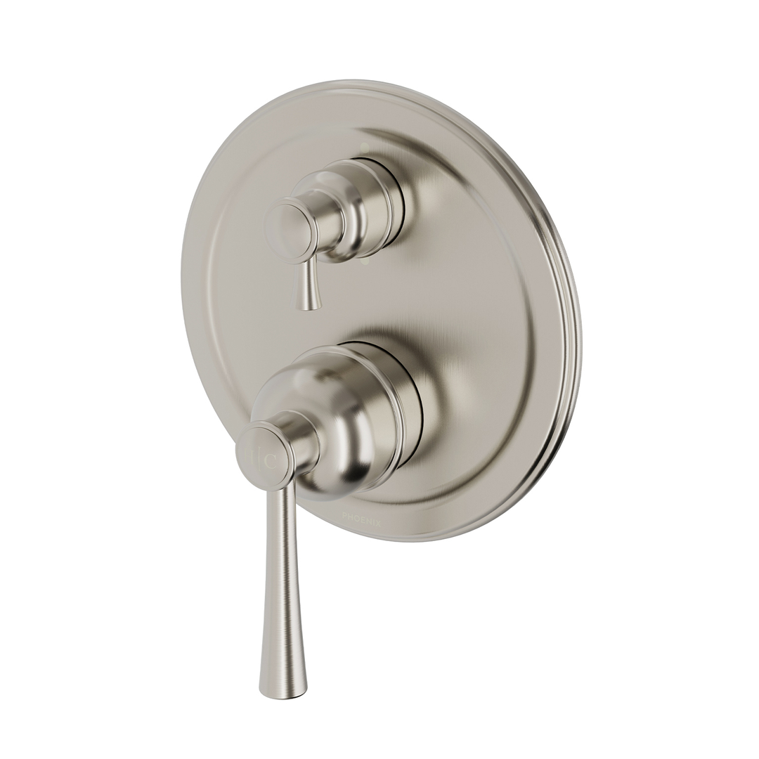 Phoenix Cromford Switchmix Shower / Bath Diverter Mixer Brushed Nickel
