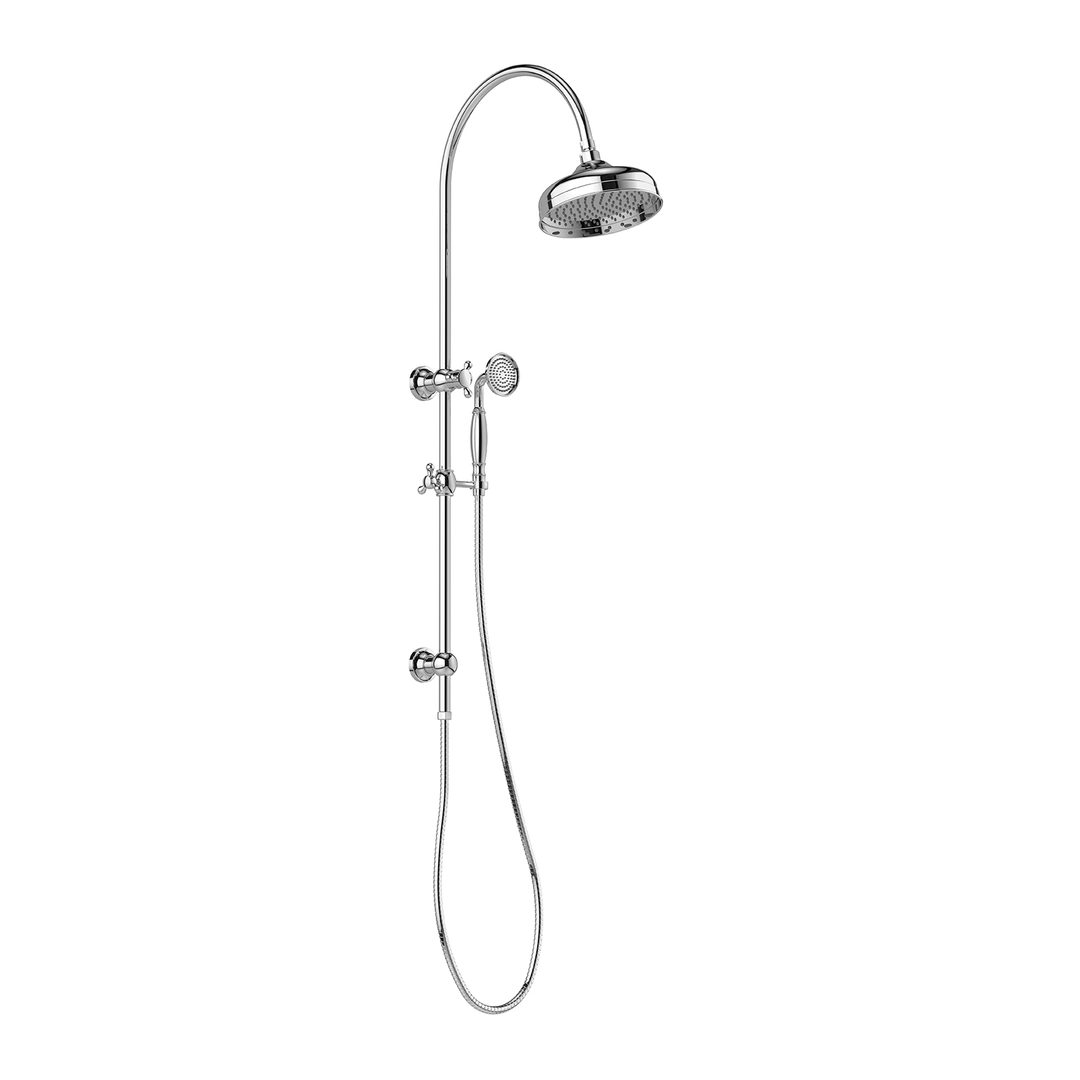Phoenix Cromford Twin Shower 210Mm Rose Chrome