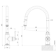 Phoenix Cromford Pull Out Sink Mixer 230Mm Brushed Bronze