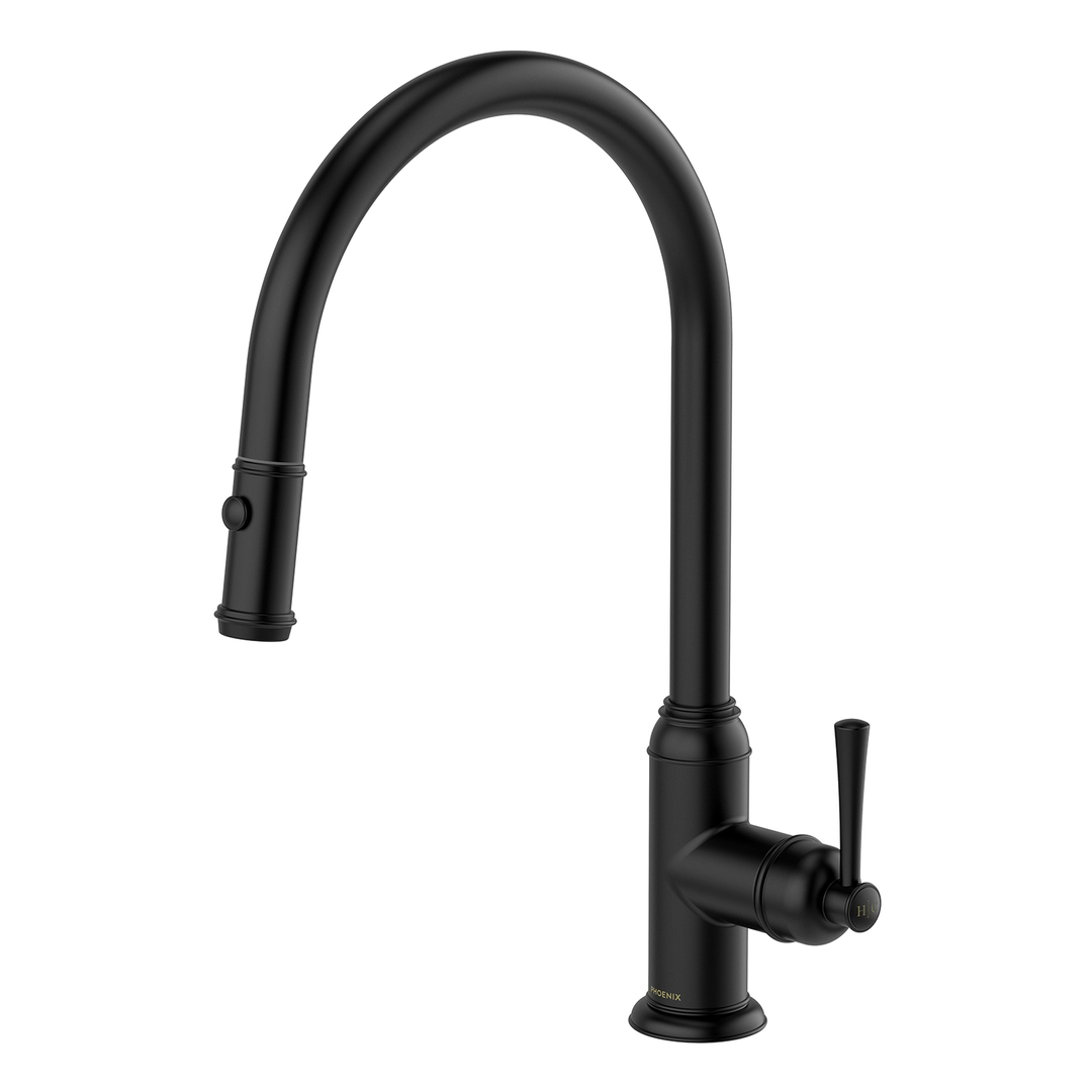 Phoenix Cromford Pull Out Sink Mixer Matte Black