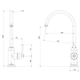 Phoenix Cromford Sink Mixer 180Mm Brushed Bronze