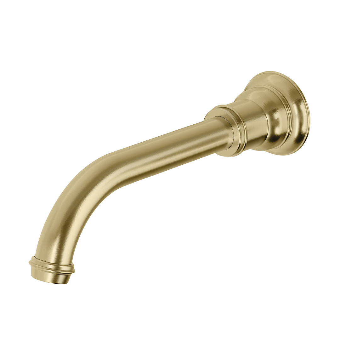 Phoenix Cromford Wall Basin / Bath Outlet 200Mm Brushed Gold