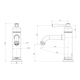 Phoenix Cromford Basin Mixer Brushed Bronze