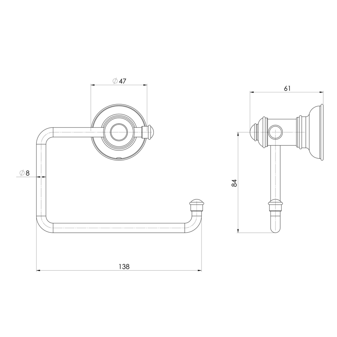 Phoenix Cromford Toilet Roll Holder Chrome