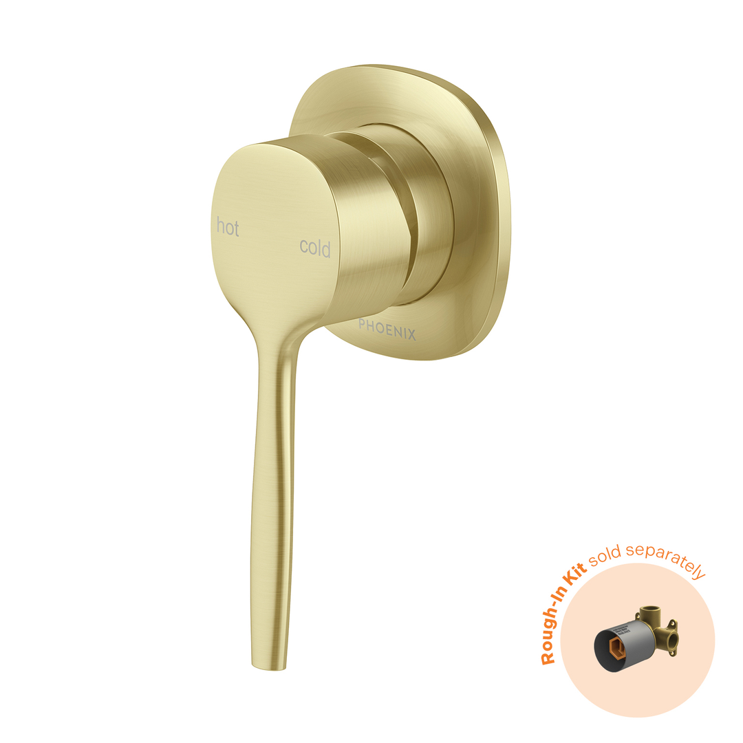 Phoenix Vask Switchmix Shower / Wall Mixer Fit-Off Kit Brushed Gold